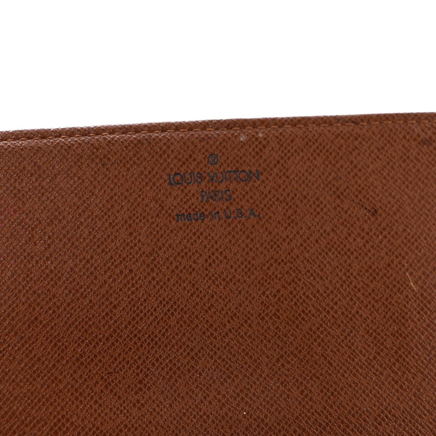 Monogram Simple Checkbook Holder Wallet Cover