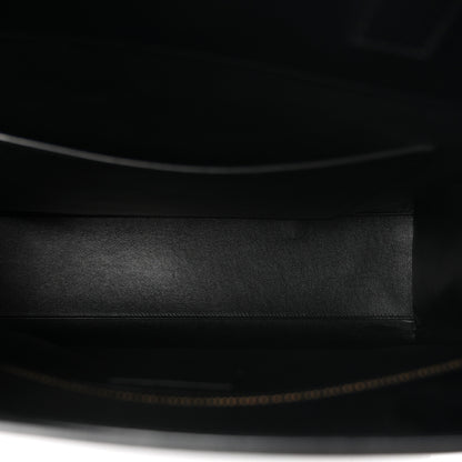 Saint Laurent Smooth Calfskin Manhattan North South Shopper Tote Black 4 of 10