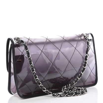 Chanel Vinyl Quilted Degrade Jumbo Single Flap Black 4 of 15