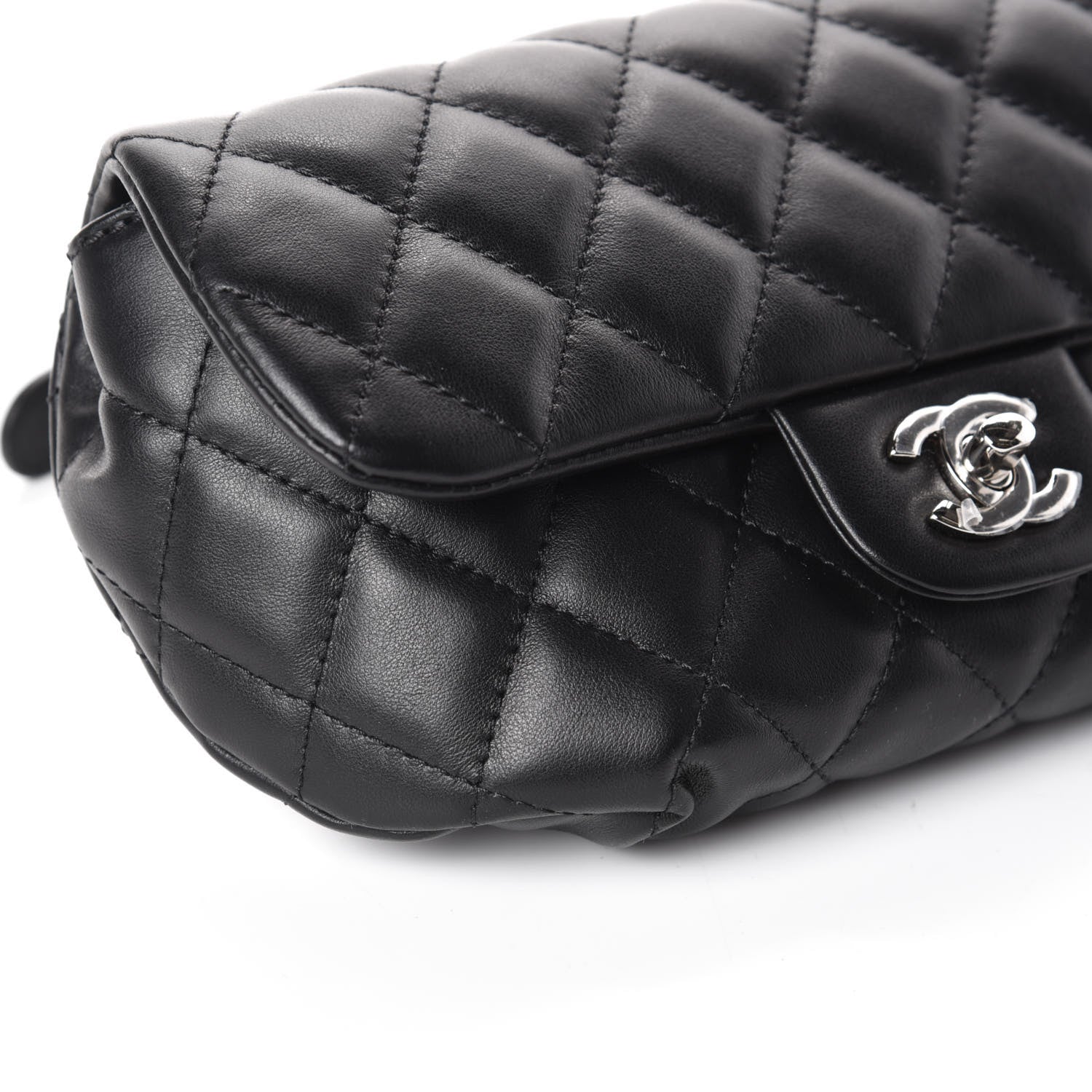Chanel Calfskin Quilted CC Uniform Flap Belt Bag Black 8 of 9