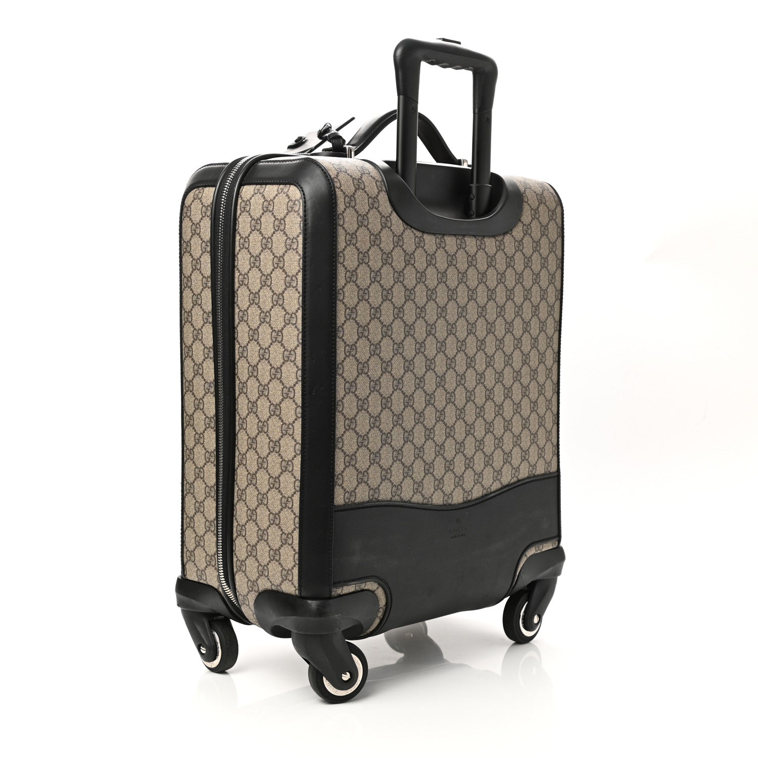 Gucci GG Supreme Monogram Calfskin Carry On Trolley Beige Ebony Black 2 of 11