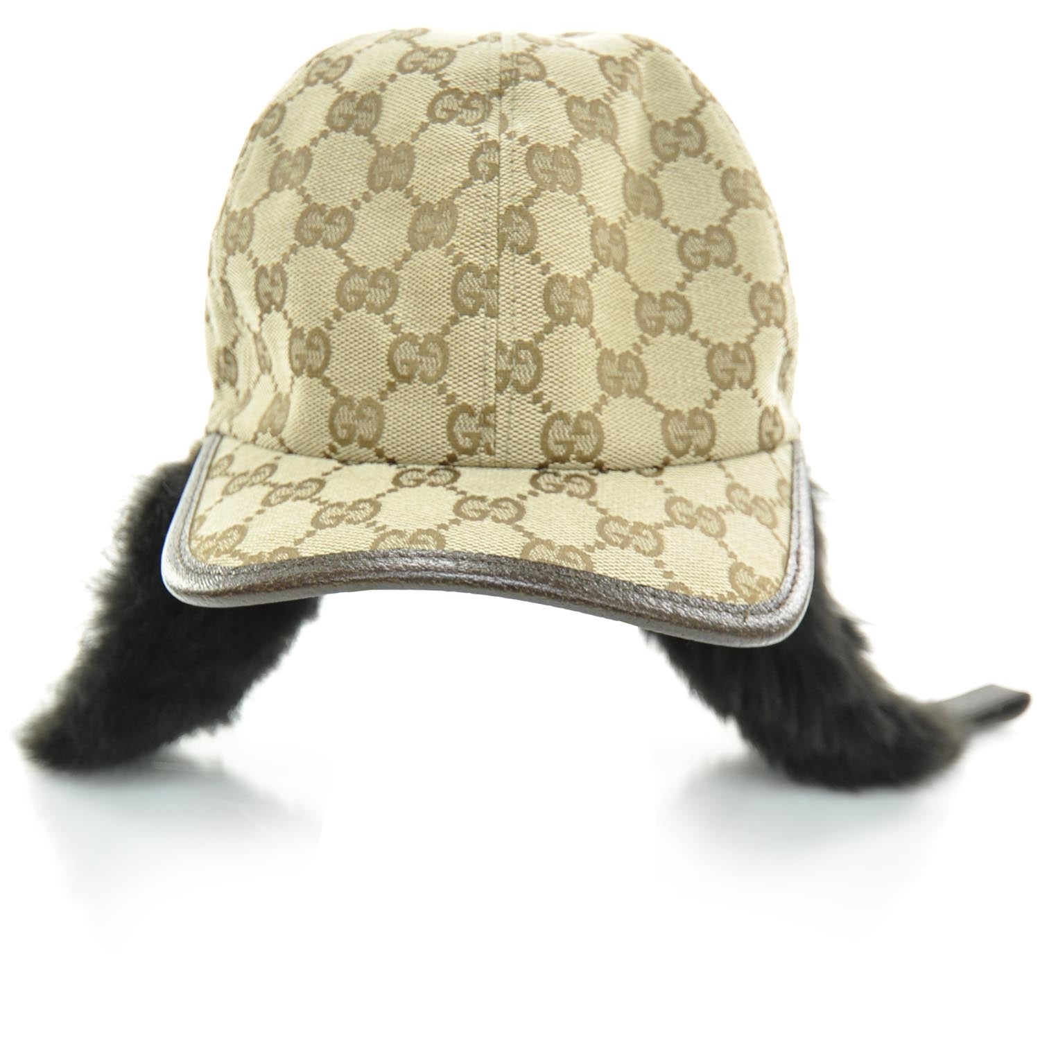 Gucci Monogram Fur Cap Medium 8 of 10