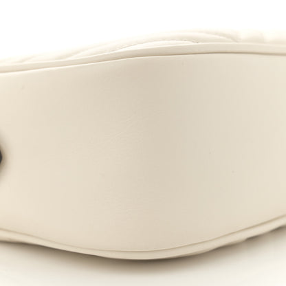 Gucci Calfskin Matelasse Small GG Marmont Chain Shoulder Bag White 8 of 11