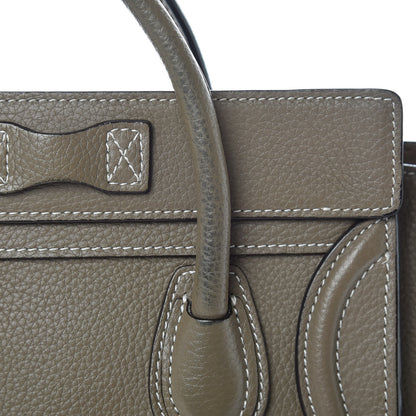 Celine Drummed Calfskin Nano Luggage Souris 11 of 11