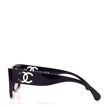 Chanel Acetate Cat Eye Sunglasses 5527 Purple 3 of 8