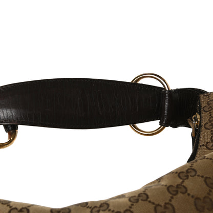 Gucci Monogram Medium Horsebit Chain Hobo Dark Brown 26 of 28