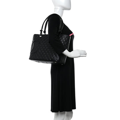 Chanel Calfskin Quilted Large Cambon Tote Black 5 of 13