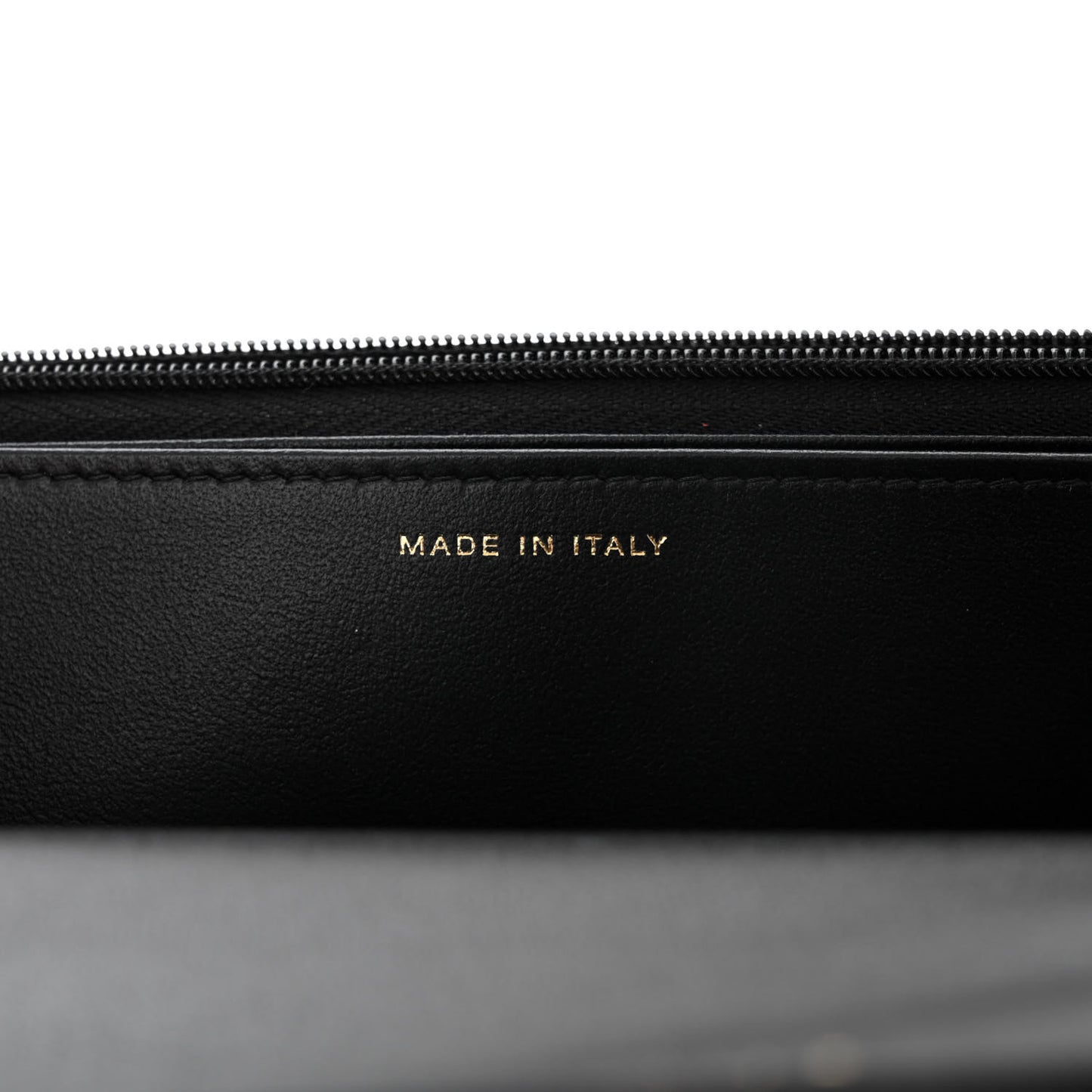 Shiny Calfskin Quilted Metal Top Handle Wallet On Chain WOC Black