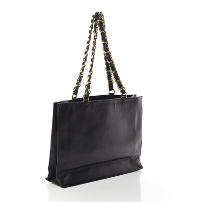 Chanel Lambskin CC Tote Black 2 of 9