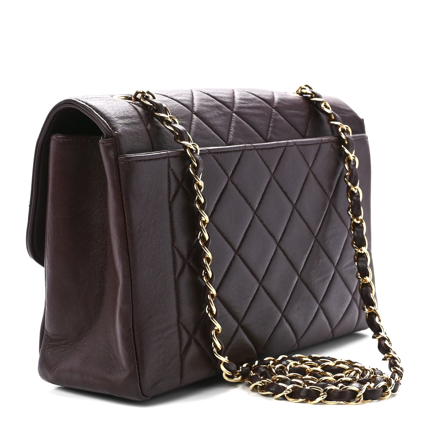 Chanel Lambskin Quilted Medium Single Flap Burgundy 4 of 13