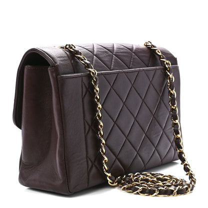 Chanel Lambskin Quilted Medium Single Flap Burgundy 4 of 13