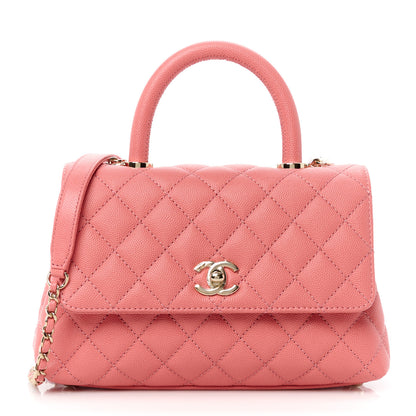 Chanel Caviar Quilted Mini Coco Handle Flap Pink 1 of 11