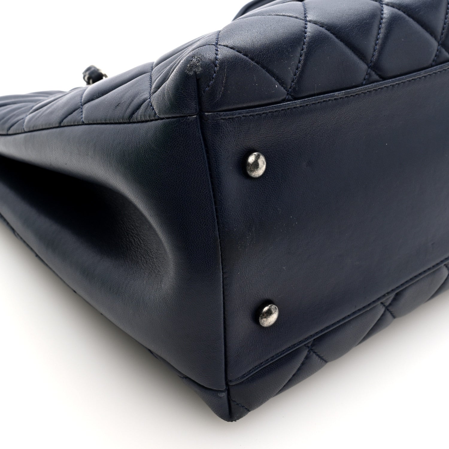 Chanel Lambskin Quilted Trendy CC Tote Navy 9 of 10