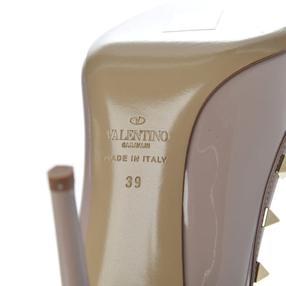 Valentino Garavani Patent Rockstud 100mm Pumps 39 Poudre 7 of 11