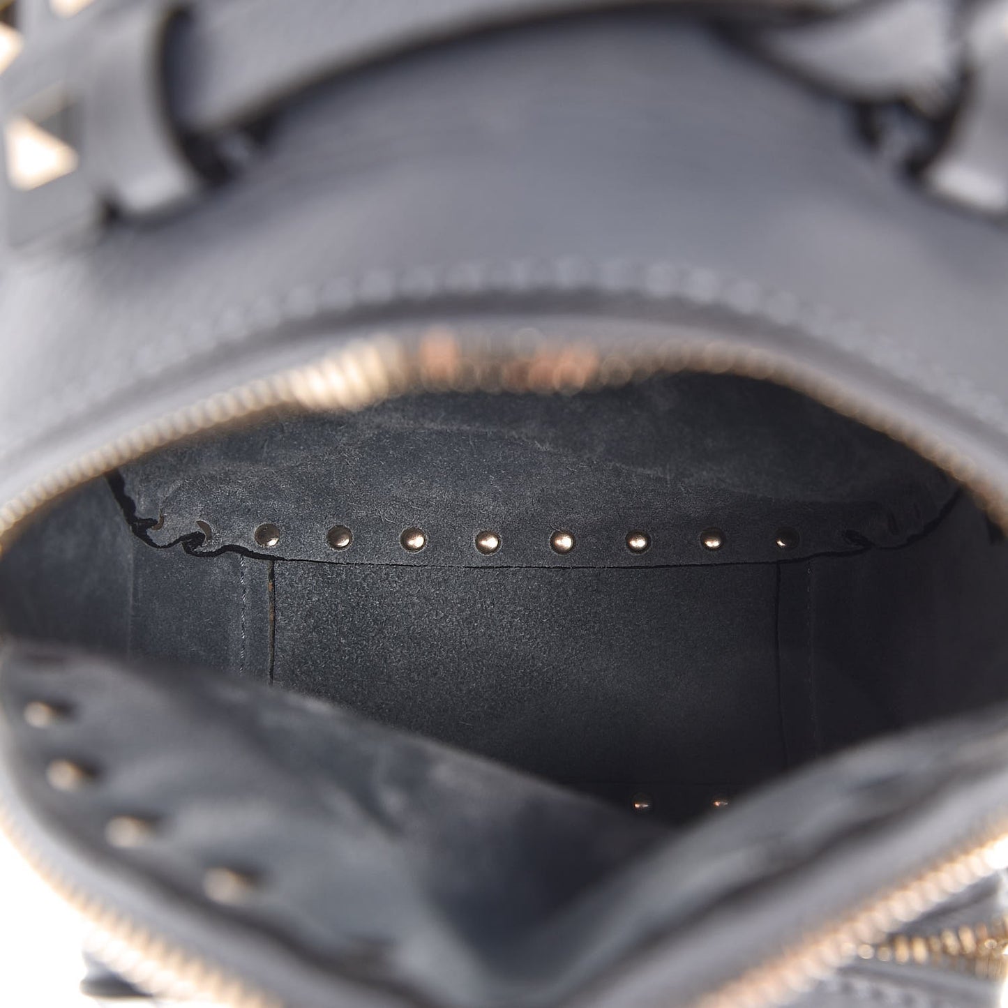 Calfskin Mini Rockstud Backpack Light Blue