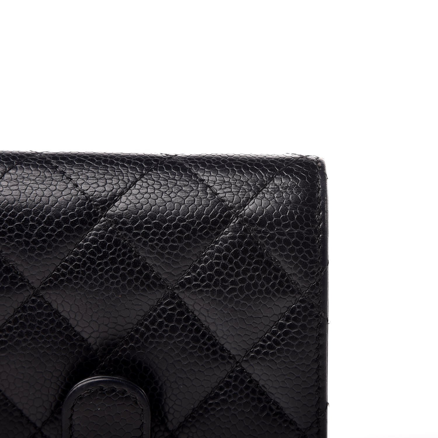 Chanel Caviar Quilted Compact French Flap Wallet Black 9 of 10
