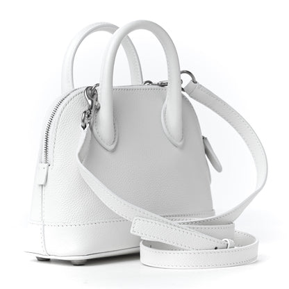 Balenciaga Grained Calfskin XXS Ville Top Handle Bag White Black 2 of 4