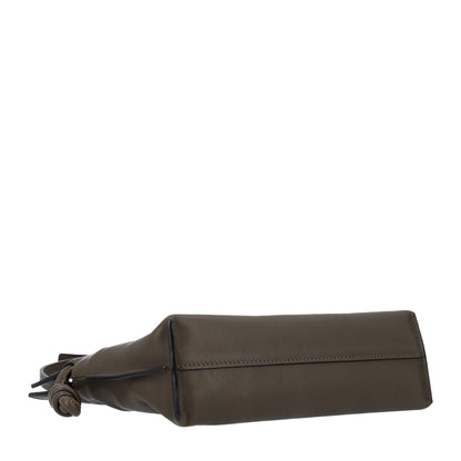 Loewe Calfskin Mini Flamenco Knot Clutch Dark Khaki 3 of 9