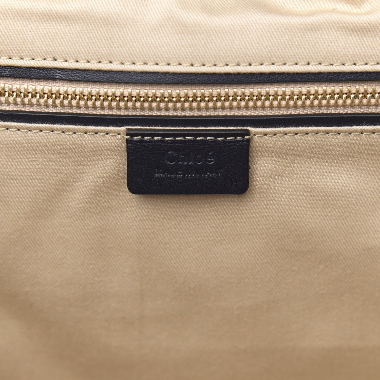 Chloe Smooth Calfskin Little Horses Embroidered Tao Zipped Tote Full Blue 6 of 13