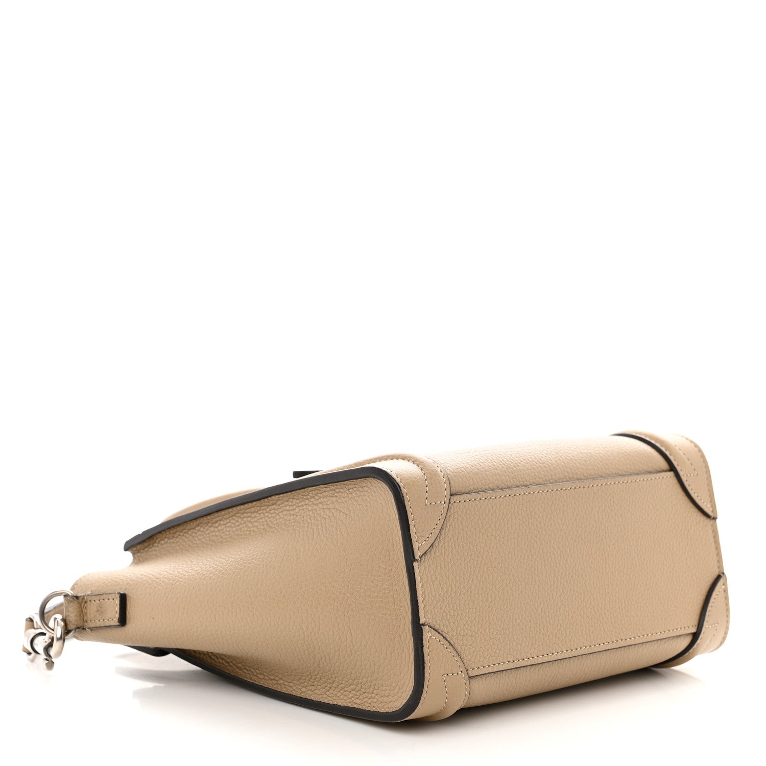 Celine Drummed Calfskin Nano Luggage Dune 4 of 13