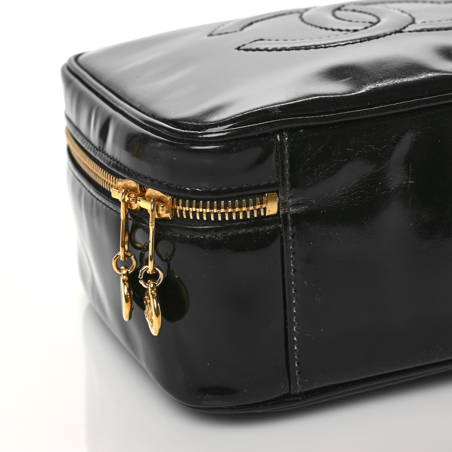 Chanel Patent CC Vanity Cosmetic Case Black 8 of 11