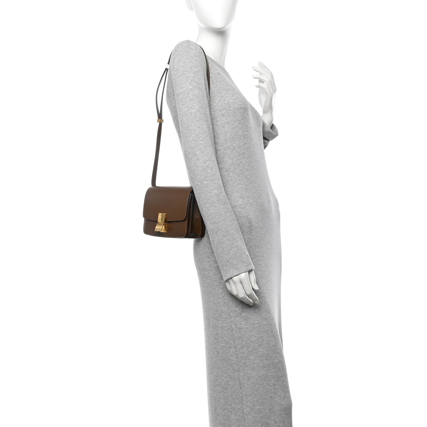 Smooth Calfskin Small Classic Box Flap Bag Camel