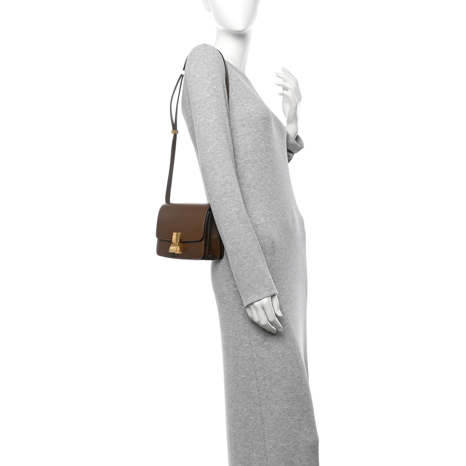 Celine Smooth Calfskin Small Classic Box Flap Bag Camel 2 of 10