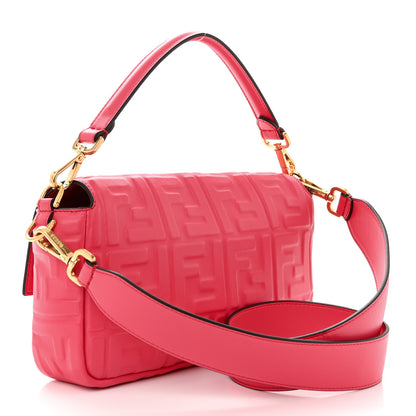 Fendi Nappa FF 1974 Embossed Baguette Lampone 3 of 10