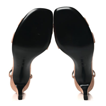 Hermes Suede Goatskin Crystal Heden 80 Sandals 38.5 Rose Perle 5 of 9