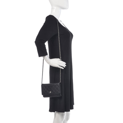 Chanel Caviar Quilted Wallet On Chain WOC Black 2 of 9