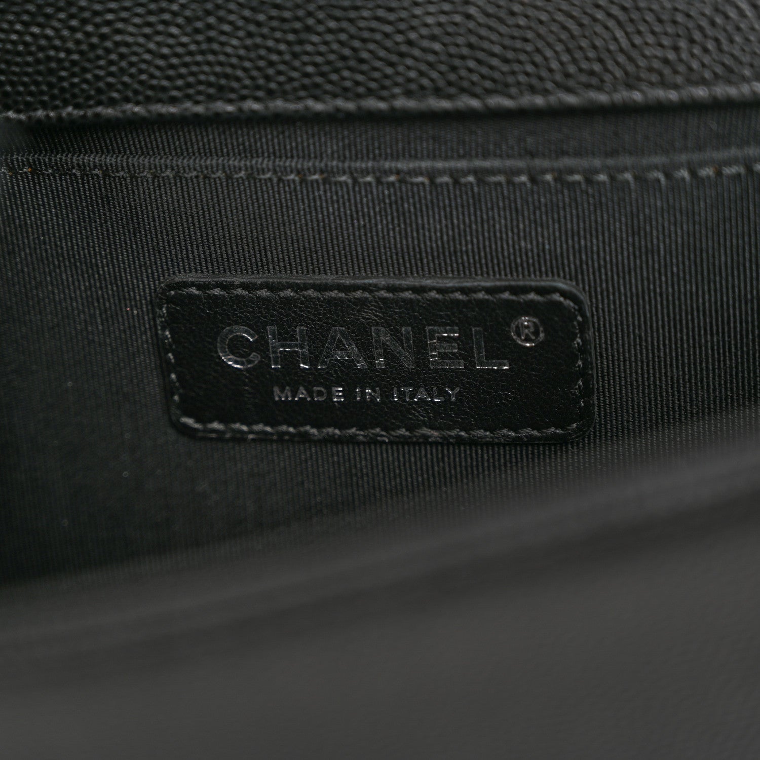 Chanel Caviar Chevron Quilted Small Boy Flap Black 6 of 10