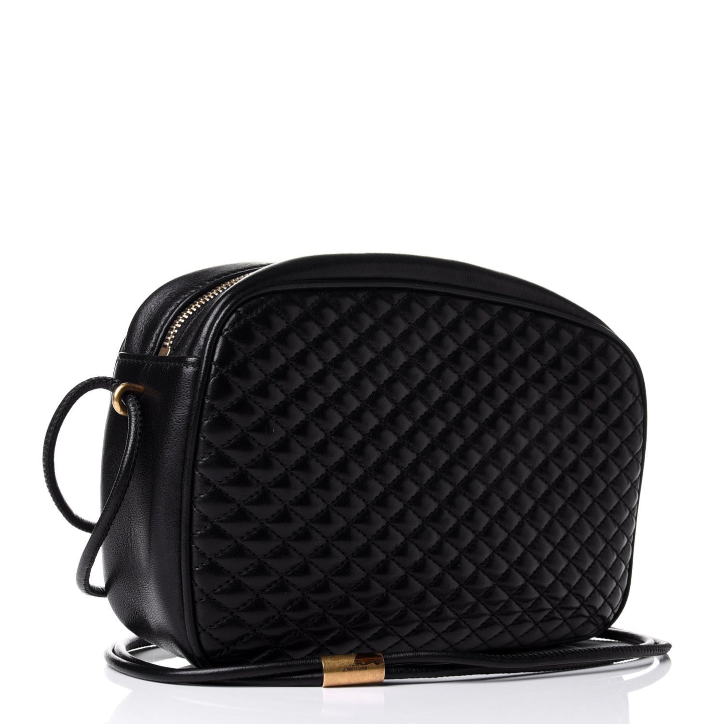 Lambskin Quilted Victoire Camera Bag Black