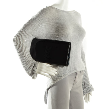 Saint Laurent Patent Monogram Large Belle De Jour Clutch Black 2 of 7