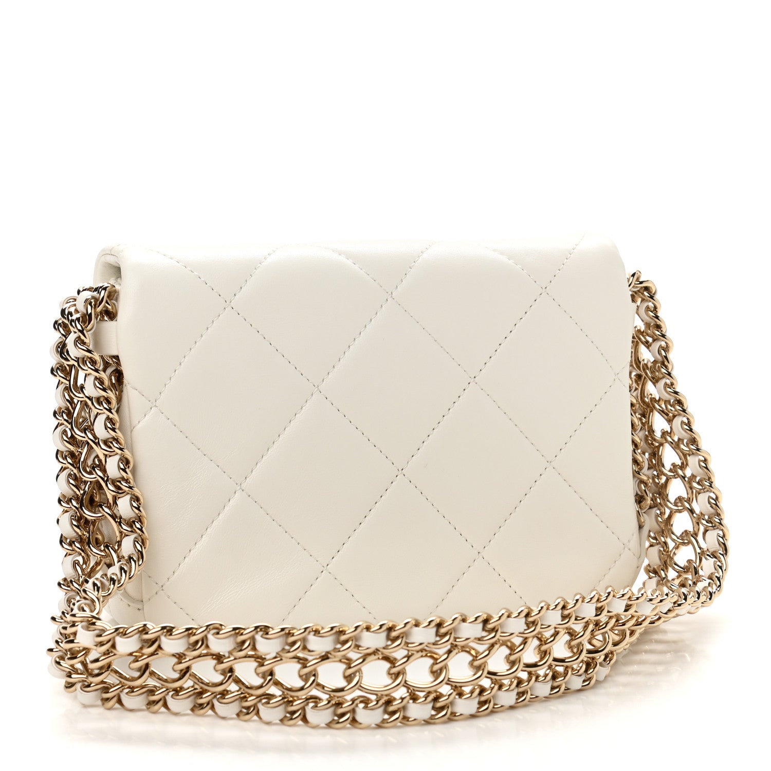 Chanel Lambskin Quilted Mini Flap Bag White 2 of 10