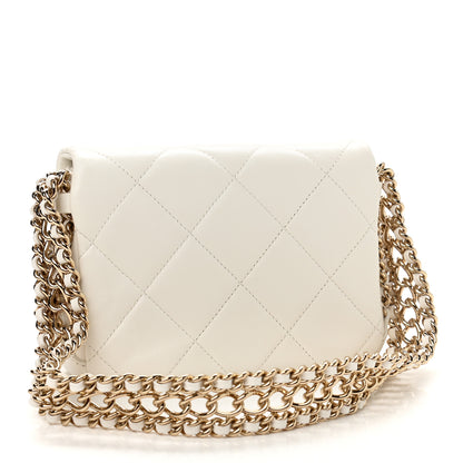 Chanel Lambskin Quilted Mini Flap Bag White 2 of 10