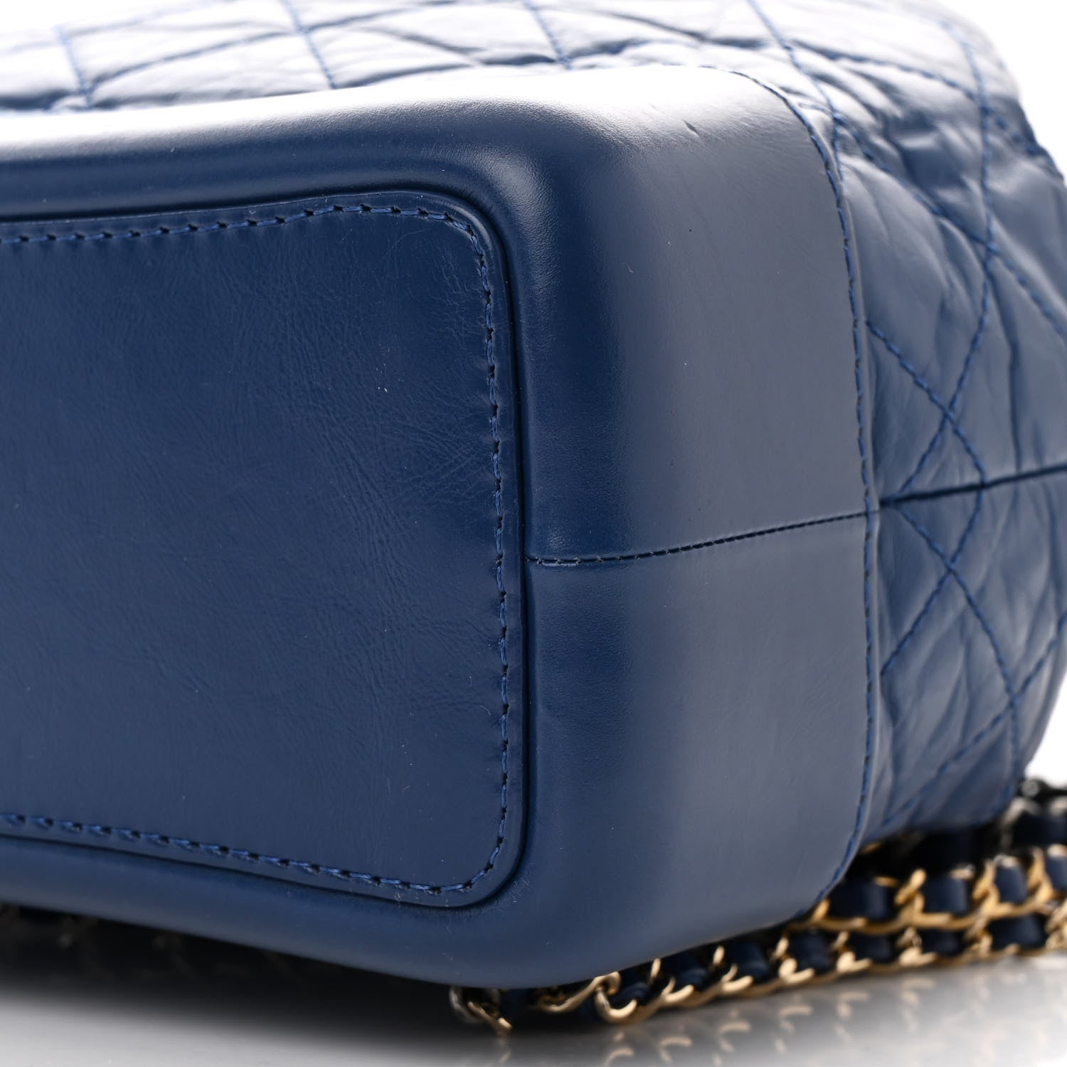 Chanel Aged Calfskin Quilted Small Gabrielle Backpack Navy 1622021