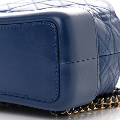 Chanel Aged Calfskin Quilted Small Gabrielle Backpack Navy 10 of 10