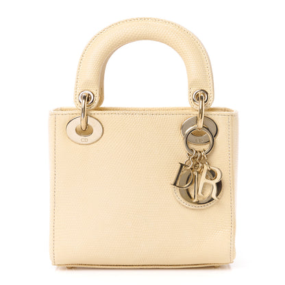Christian Dior Lizard Mini Lady Dior White 1 of 15