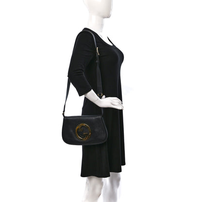 Gucci Roxy Calfskin Blondie Chain Shoulder Flap Bag Black 2 of 10