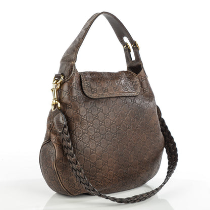 Gucci Guccissima New Pelham Satchel Brown 3 of 7