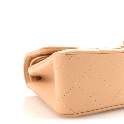 Chanel Caviar Quilted Medium Double Flap Beige 9 of 10