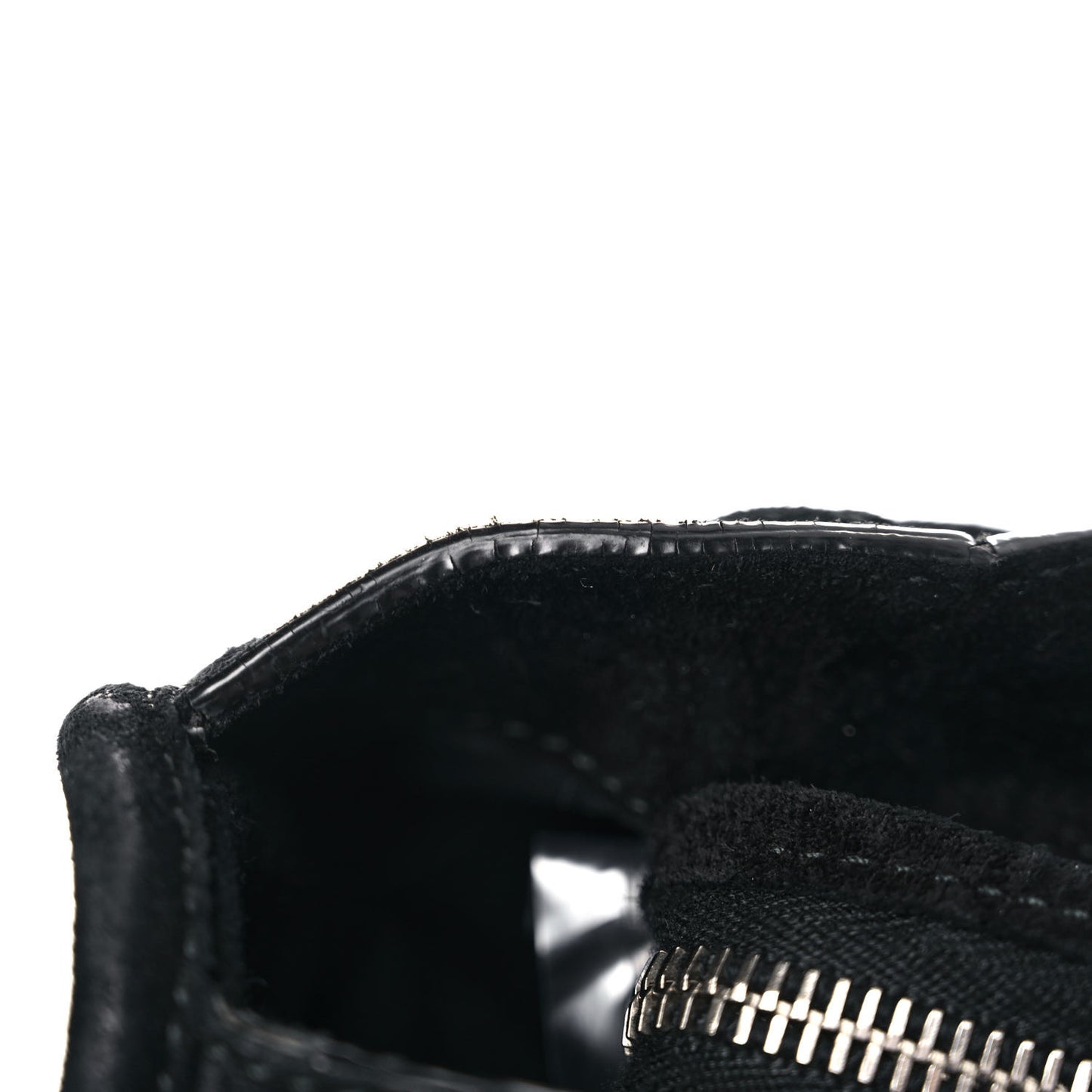 Baby Daim Suede Classic Silver Hardware City Black