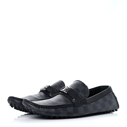 Louis Vuitton Mens Damier Graphite Hockenheim Moccasin Loafers 8 Onyx 3 of 8