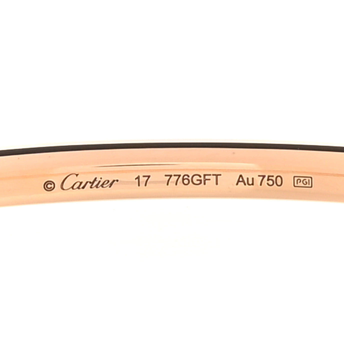 Cartier 18K Pink Gold Diamond Etincelle de Cartier Bangle Bracelet 17 3 of 4