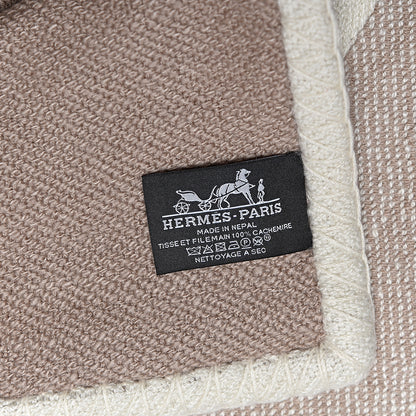 Hermes Cashmere Facade Avalon Blanket Sable 4 of 4
