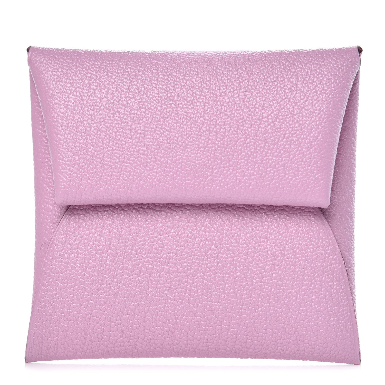 Hermes Chevre Mysore Bastia Coin Purse Mauve Sylvestre 1 of 8
