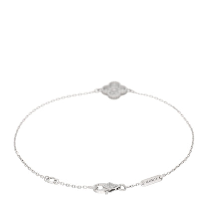 Van Cleef & Arpels 18K White Gold Diamond Sweet Alhambra Bracelet 2 of 4