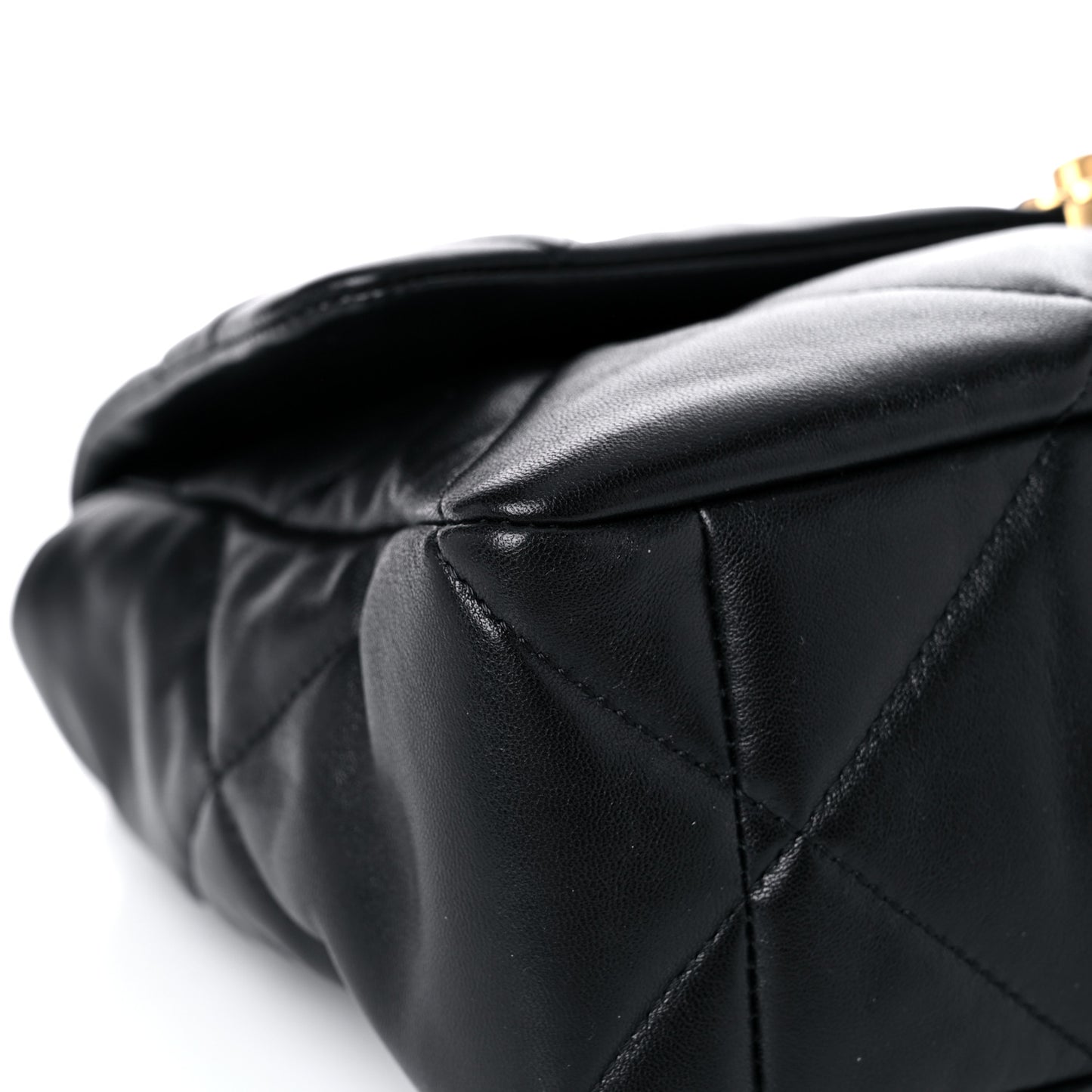 Lambskin Quilted Large Chanel 19 Flap Black