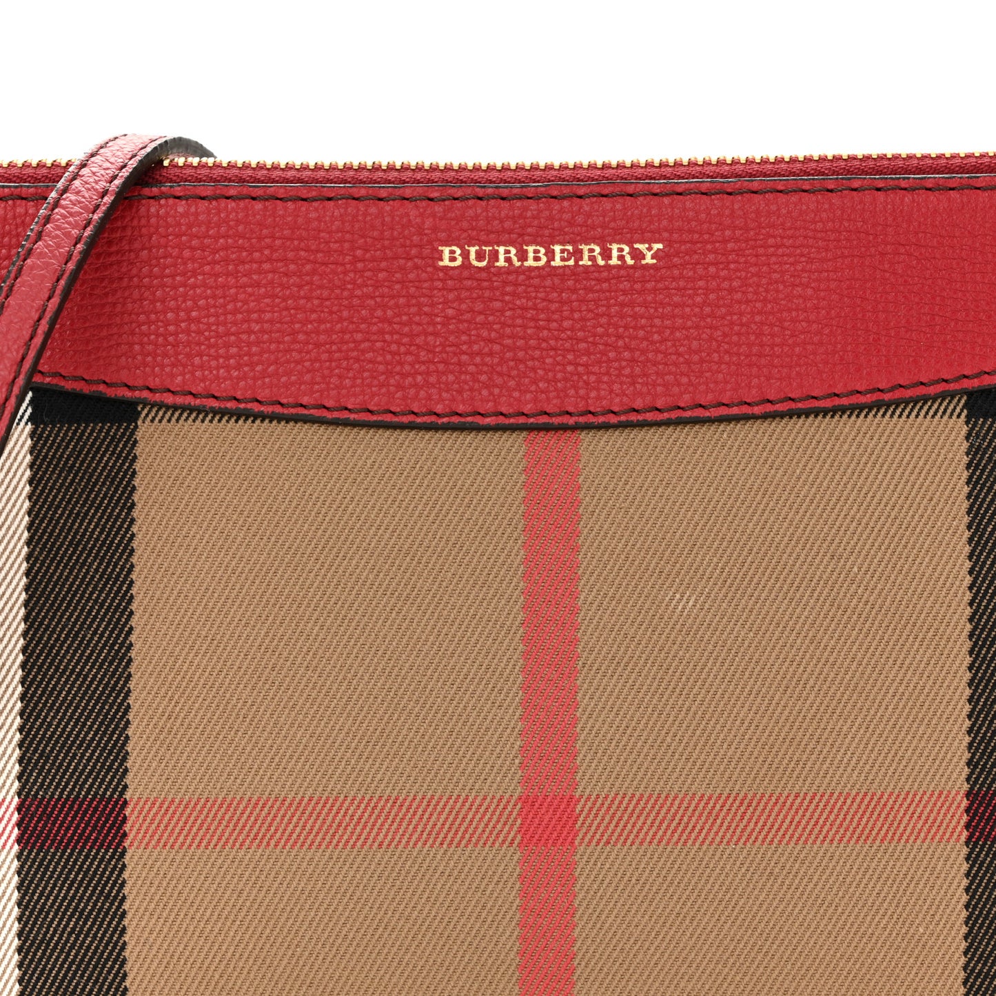 House Check Derby Peyton Crossbody Clutch Bag Red
