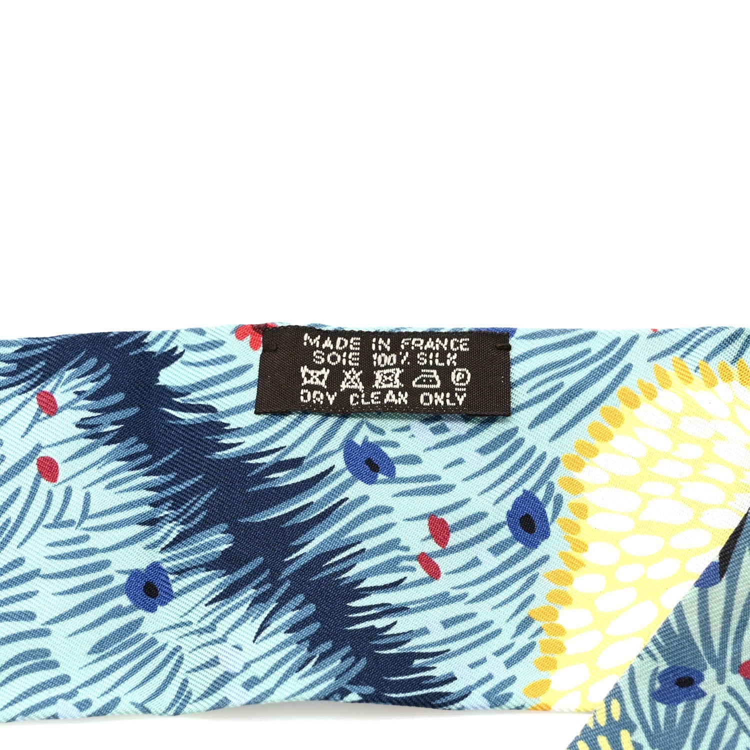 Hermes Silk Dans un Jardin Anglais Twilly Canard Vert Jaune 4 of 4